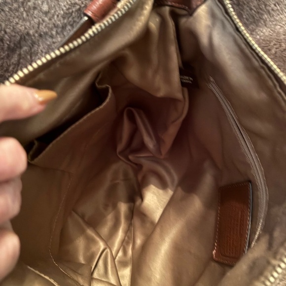 Coach Tan and Brown Signature Shoulder Bag - Picture 5 of 10